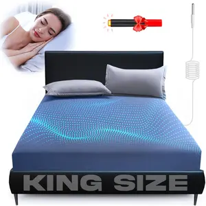 KLIM Grounding Fitted Sheet King Size, Sheets - Pure Silver Fiber & Organic Cotton + Grounding Cord + Tester Pen Included - 5-Year Assurance (Gray, King - 76"x80"x15)