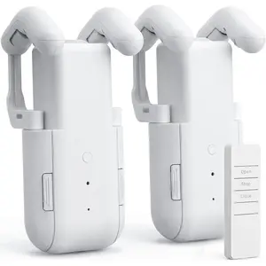 Automatic Curtain Opener : Remote Control   Compatible Roman T U Tracks 25dB Quiet Operation Safety Features for  Office Small Business