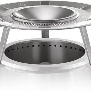 Fire Pit Heat Deflector for Solo Stove Bonfire, Portable 304 Stainless Steel Heat Diffuser Accessory for Firepit Captures and Redirects Warmth, Detachable Burner Cover Accessories outdoor