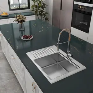 Yenhome Countertop Self Adhesive Covering Waterproof Marble Contact Paper Peel and Stick Countertops for Kitchen Bathroom 17.7"X118" Dark Green Marble Contact Paper for Countertops Table Cabinets