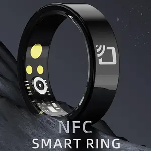 New Smart Ring With NFC Access Control Function-Ceramic Material, Fitness TrackerStep Monitoring, Remote Photography, Calories, Distance, Sleep Data-Long BatteryLife, Valentine's Day Gift, Suitable For Both Men And Women, For lphone And Android
