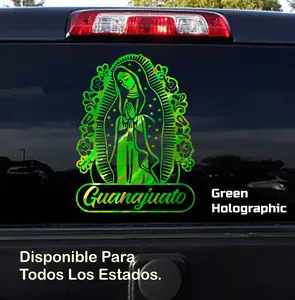 Sticker Virgen de Guadalupe Estados - Adhesive Vinyl Decal:   Motorcycle, Car, Boats, Glass Doors and Walls | Different Sizes and Colors Available | Easy installation multipurpose exterior vehicle decoration