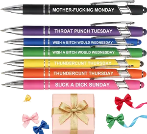 7Pcs Black Inkling Ballpoint Pen with Stylus 2 in 1 for Touch Screens Rose Pink Office Gift for Colleagues Coworker Durable Multifunctional Writing Tool with Premium Inkling Refills