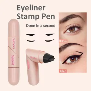 precise Cat Eye Stamp & Rotating Eyeliner Pen - Dual-Ended, Quick & Easy Winged Eyeliner for Beginners