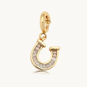 Little Words Project, Horseshoe Charm, 14k Gold-Plated, Good Luck & Protection, Versatile Design, 0.4" Little Words Project, Horseshoe Charm, 14k Gold-Plated, Good Luck & Protection, Versatile Design, 0.4"