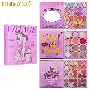 KEVIN&COCO 72 Color Spice Girl Eyeshadow and Blush Palette - Highlights and Contouring in One Disc for Makeup - Cosmetic Makeup