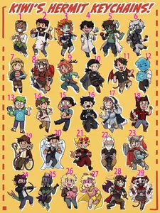 Hermitcraft Acrylic Keychains, And Perfect For Bags, Keys, Or Gifts