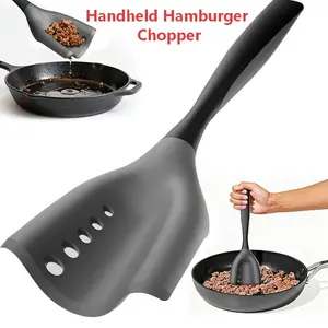 Meat Shredder,Handheld Hamburger Chopper,Cooking Spoon,Meat Chopper Spatula, ,Ground Beef Masher, Heat-Resistant Meat Tool,   Non-Stick Pan Meat Masher, Quickly Break Up Ground Beef in Skillet, Kitchen Meal Prep Tool, Stir, Scoop & Scrape
