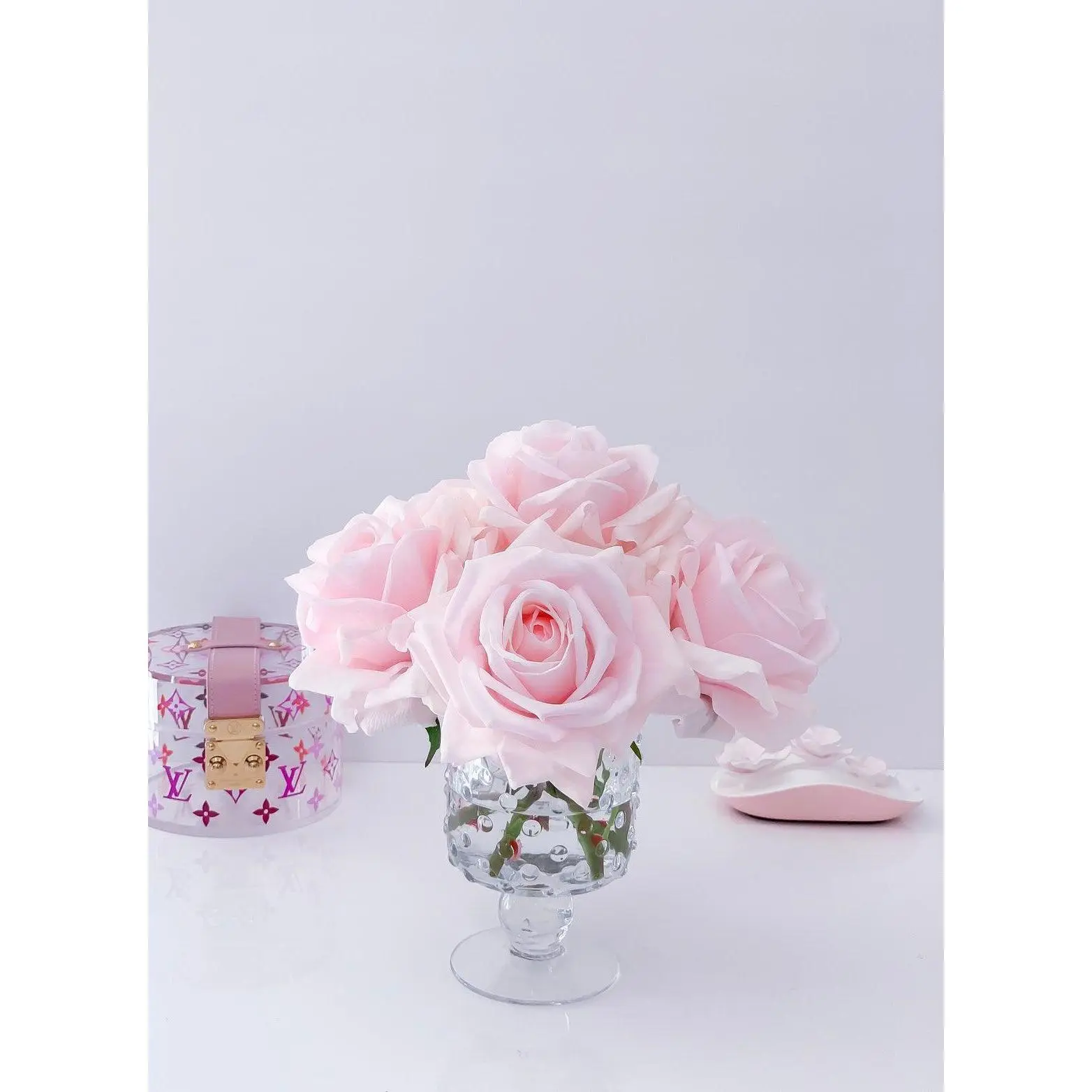 Large Rose Arrangement in Blush/Baby Pink
