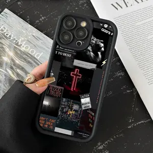 Creative Cross Design Phone Protective Cover , Soft Silicone, Fully Protected and Shockproof Case For iPhone16 15 15Pro Max 14 14Pro 13 12 11 X 16 Pro