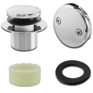 Double Hole Overflow Board Bath Drain Kit, Replacement Bathroom Drain Decor Set, Easy Install Bathtub Drain Components