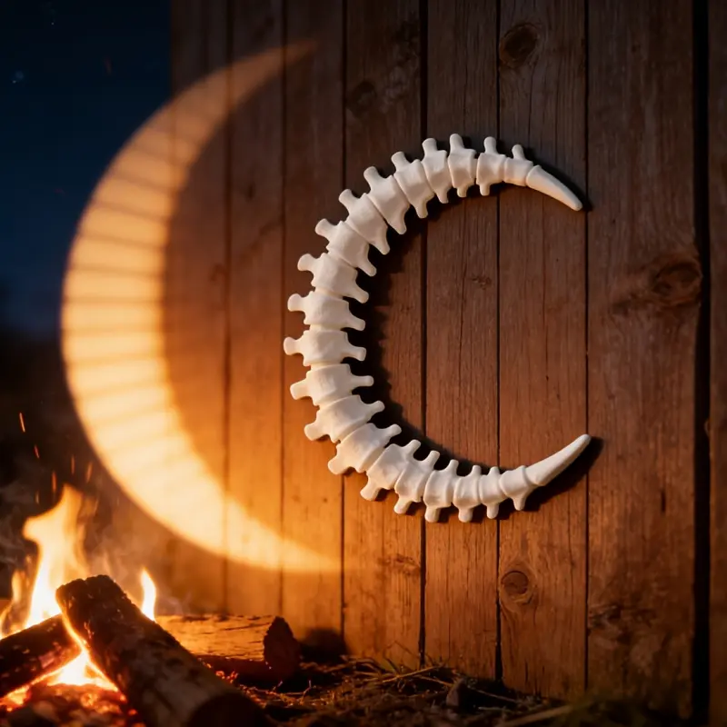 Gothic Anatomical Spine Moon Wall, Creepy Aesthetic Wall Decor, Wall Art Decoration, Artwork, Bone Structure, Skeleton Design, Dark Academia Home Decor, Suitable for Bedroom, Living Room, Studio - Unique Gift for Gothic and Dark Academia Enthusiasts