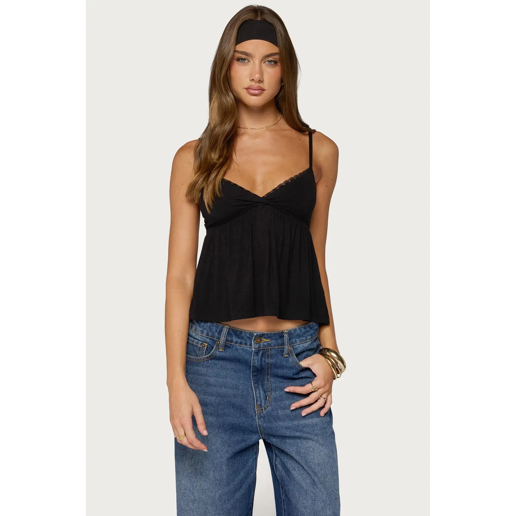 Belen Lacey Babydoll Top
