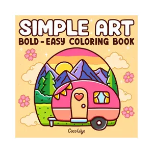 Simple Art Coloring Book | Easy & Relaxing Minimalist Designs - Paperback