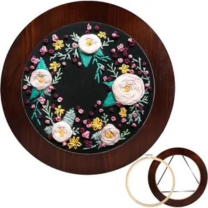 8 Inch Wood Embroidery Hoop Frame for Hanging Sewing Ornaments, Decorative Round Embroidery Frame for Display Finished Embroidery & Cross Stitch Arts