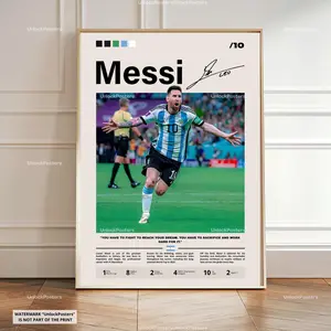 [Sale Up to 45%] L-Messi Poster, Ballon d'Or Winner, Argentina Football Print, Argentine Football Wall Art, Argentina National Team Decor