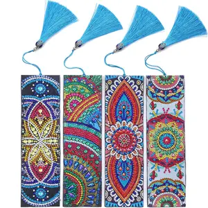 Mandala Diamond Painting Bookmark, DIY Tassel Page Marker, Boho Gift for Readers and Craft Lovers