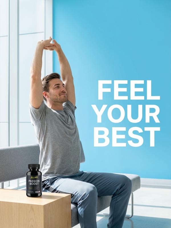 6 Bottles of Aerano Passion Boost 9 in 1 Capsules - Ginseng Ashwagandha Ginkgo & Tribulus Herbal Supplement for Energy Stamina & Brain Health Made in USA GMP Certified HACCP Compliant Lab Tested