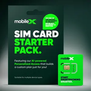 MobileX SIM Card Starter Kit, No Airtime - Prepaid (pSIM)