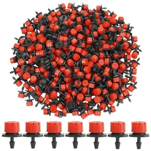 100 Pieces 8 Hole Adjustable Irrigation Dripper Sprinkler Emitter Dripper Micro Drip Irrigation Sprinkler Outdoor Water Sprinkler for Watering System