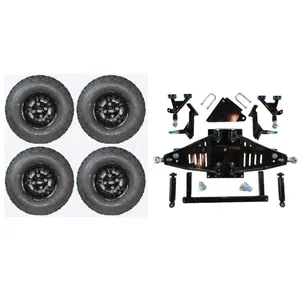 Lift Kit Combo with 10" Vampire Black for Yamaha Drive II Electric Golf Carts