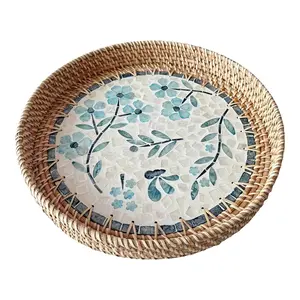 Temp-tations 13.8" Capiz Patterned Tray