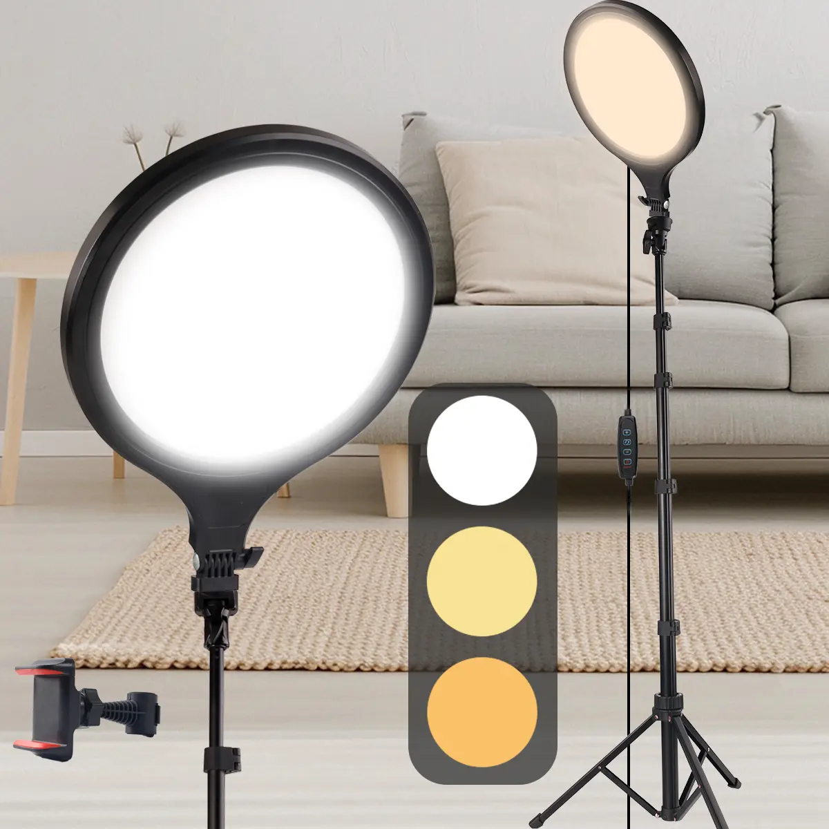 1pc Full-Screen 10 Inch Professional LED Ring Light Kit, Dimmable Selfie Lighting with 17-63" Extendable Tripod, Ideal for Influencer Vlogs, Podcast Recording, Online Courses, Game Streaming & Portrait Content Shooting#SummerWins#BackToSchoolDeal