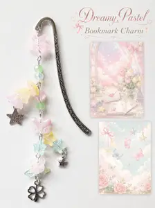 [NEW] Handmade Bookmark Charm, Cute Beaded Page Marker, Kawaii Reading Accessory