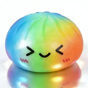 Steamed Bun Anti-Stress Ball Fidgets Toy, Dumpling Squishies, Ultra Soft Slow Rebound Foam Toy, Cute Kawaii Decompression Sensory Toy, Anxiety Relief Desk Decor, Ideal Birthday, Holiday & Daily Gift for Kids and Adults