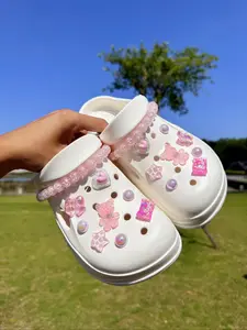 18 Piece Cute Bear Bow Star Heart Shoe Decorations DIY Creative Casual Accessories, Fun Multifunctional Personalized Shoes Gift