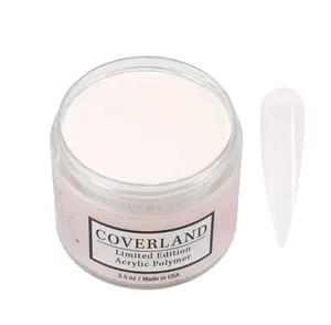 "Coverland Acrylic Powder 'Light White' 3.5oz – Limited Edition, Pure White Shade, Professional Finish" Nail Extension Gel Poly Gel Kit