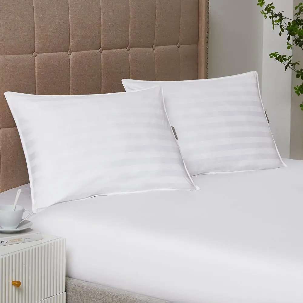 Down Extra Thin, Flat & Soft Pillow for Stomach Sleepers – Assembled in the USA by DOWNLITE® (Hypoallergenic)