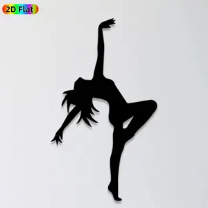 1pc Dancing Figure Metal Wall Art, Graceful Dancing Figure Statue Mural, Ideal Gift for Christmas, New Year, Dance Decor Enthusiasts,  Wall Sculptures, Perfect for Living Room Wall & Garden Fence, Unique Artistic Home Decor