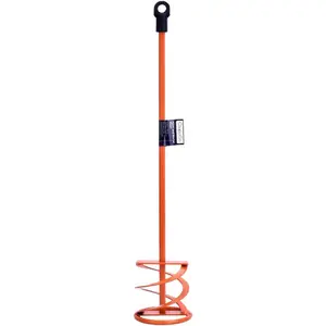 16" L 3" Dia Stirring Paddle for Compound Sealer Grout Thinset Plaster Mud Cement, Professional Paint Mixer Attachment Zinc Plated Steel (Style# 02)