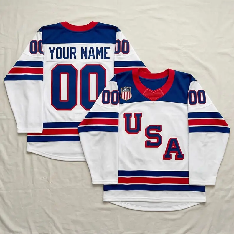 Vintage Hockey Fan Jersey, Custom Name Number Sports Shirt, Breathable Unisex Hockey Apparel