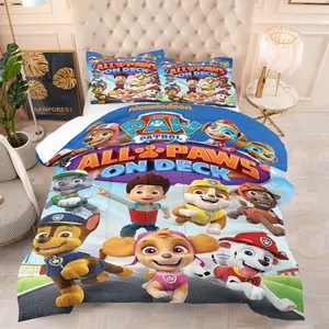 PAW Patrol Adventure Theme Comforter Set,Including 1 Quilt and 1 or 2 Pillowcases Without Pillows,Suitable as Fashionable Bedding Set for Boys and Girls,Soft and Warm Bedroom Decoration, Bedding Supplies