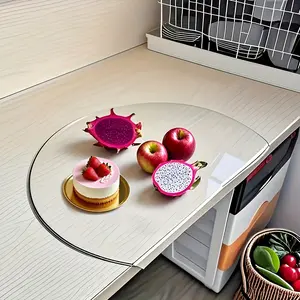 Food-grade Material Exquisite Cutting , Semi-circular Design for Fruit and Bread Cutting, Acrylic Cutting  with Countertop Lip   Multi-Function Kitchen Eco-Friendly Board Chopping Non-slip