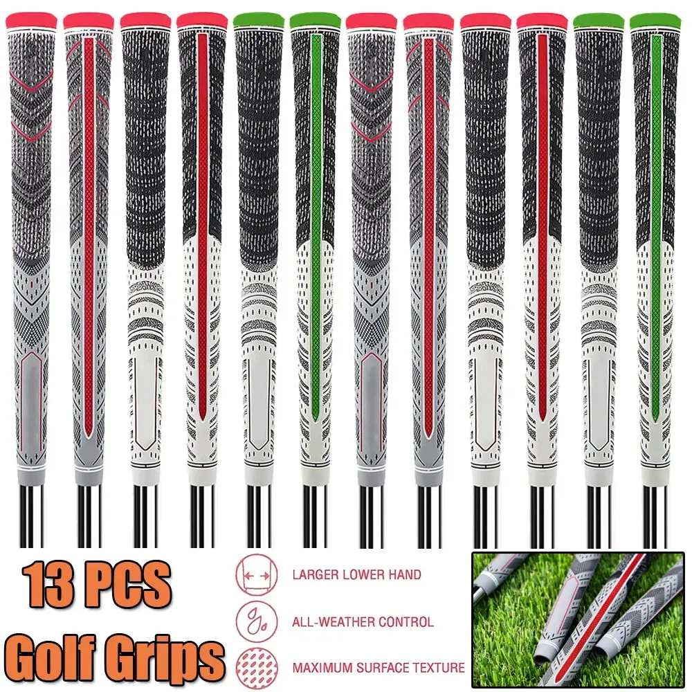 13PCS Golf Grip Rubber Golf Club Grips Anti-Slip Grip 60R Standard Midsize 13PCS Golf Grip Rubber Golf Club Grips Anti-Slip Grip 60R Standard Midsize