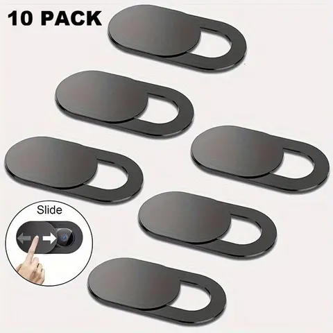 10pcs Webcam Cover Shutter Slider, Plastic Camera Cover, Phone Lens Sticker for iPhone, PC, Laptop, Easy Installation, Durable Material, Tech Accessories, Durability