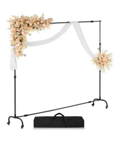 Backdrop Stand 8.5 x 10 Ft Adjustable Photo Backdrop Stand Kit, Portable Background Support System With Two Tripods, Heavy Duty Projector Screen Stand For Wedding, Photo Video Studio, Event, And Party