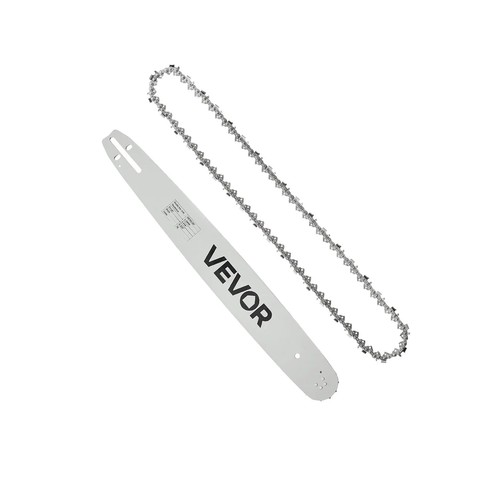 【BackToSchool】VEVOR Bar & Chainsaw Chain Combo 20" .325" Pitch .058" Gauge 76 Drive Links, Fits VEVOR CN-52G / CN-58G / CN-62G Gas Chainsaw, Alloy Steel, Replacement Guide Bar & Saw Chain with Sharp Cutter Teeth