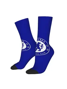 1 Pair CHELSEA FOOTBALL CLUB Hip Hop Retro Fan Crazy Men's compression Socks Unisex C-Chelsea Football Club Harajuku Pattern Printed Seamless Printed Funny Novelty Happy Crew Sock Gift Merry Christmas Decoration Gift Xmas