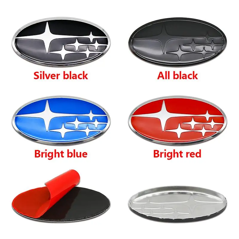 1PC 58x30mm ABS Car Steering Wheel Center Emblem Badge Decal for Subaru Forester Outback Legacy Impreza STI BRZ Auto Accessories