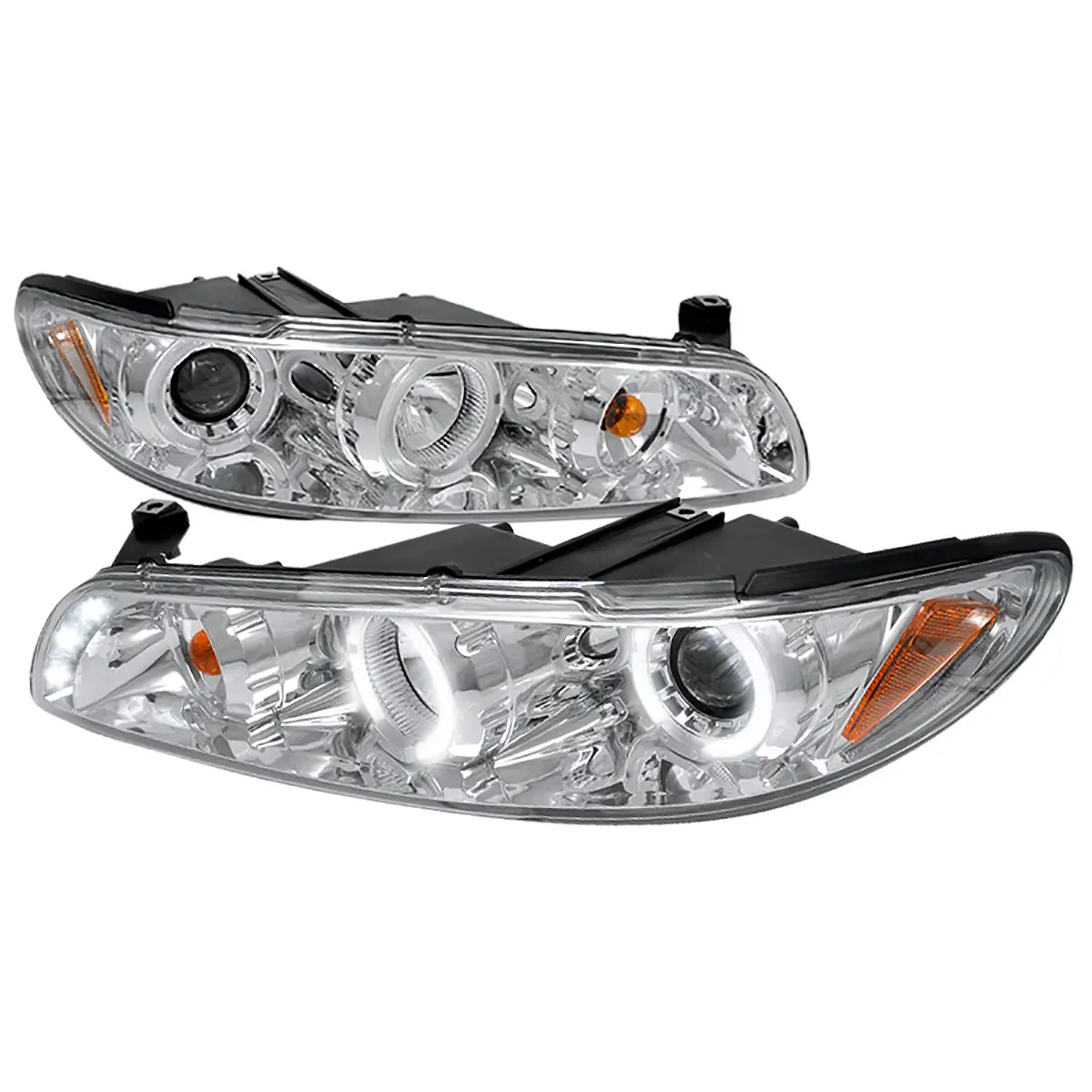 1997-2003 Grand Prix Dual Halo Projector Headlights (Chrome Housing/Clear Lens) 1997-2003 Grand Prix Dual Halo Projector Headlights (Chrome Housing/Clear Lens)