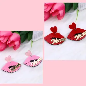 Earrings, Mom Earrings, Lip Earrings, Jewelry,  Cute Earrings, Gift For Mom
