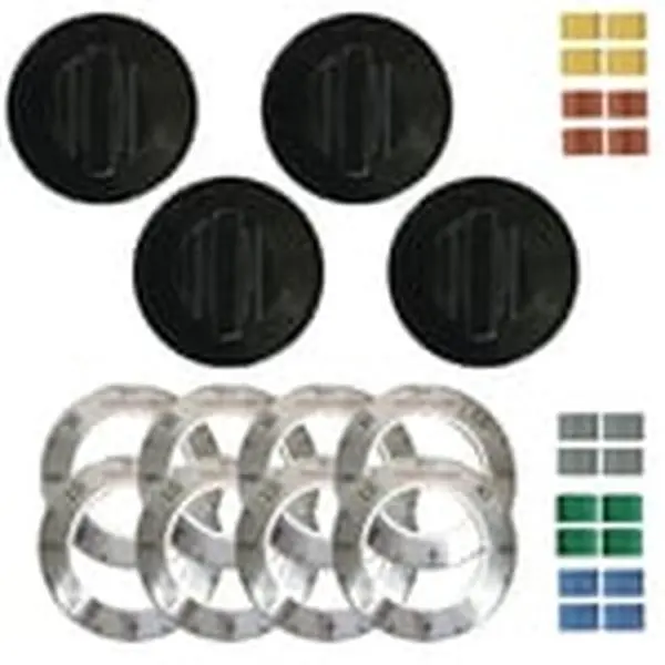 Range Kleen 4 Piece Black Electric Range Replacement Knobs 8114