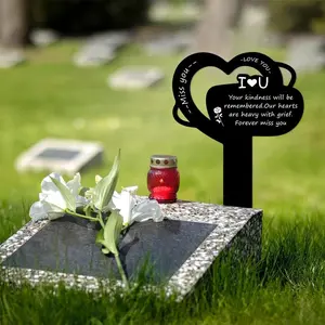 Grave Memorial Garden Stake, Outdoor Yard Grave Marker, Waterproof Garden Decoration, Garden Sculptures for Outdoor Yard Lawn Decoration
