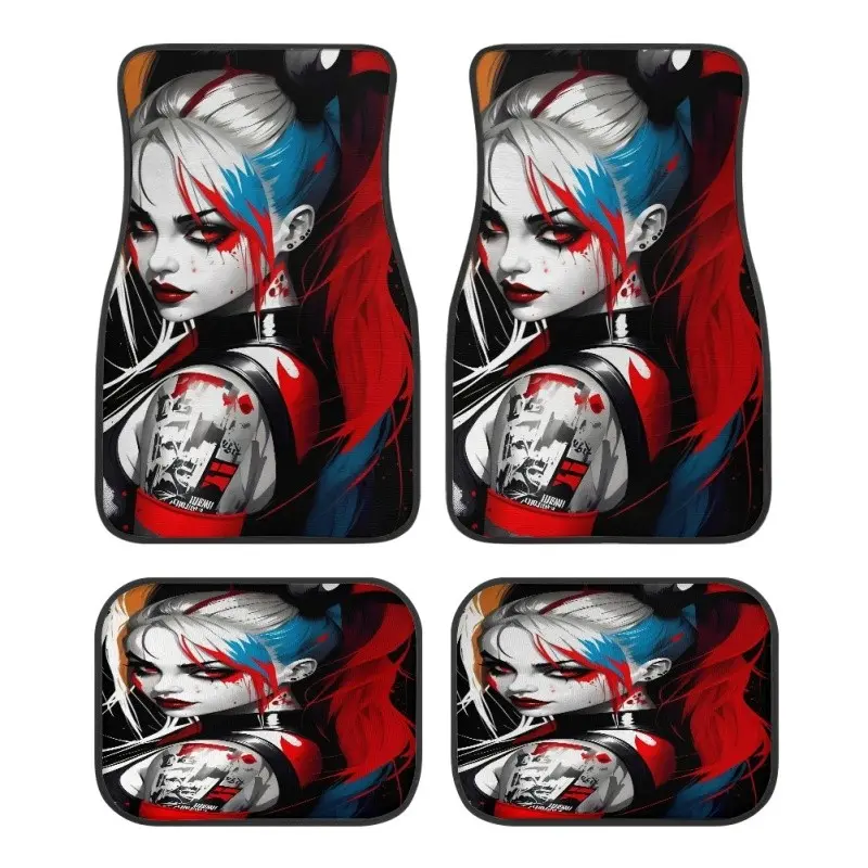 Universal Car Floor Mats Set, Thick Printed Design Style, Fits Tesla Model Y, Small Cars, Suvs, Halloween Christmas Gift, Car Interior Accessories Girls, Floor Mats for Car, Car Accessories Women