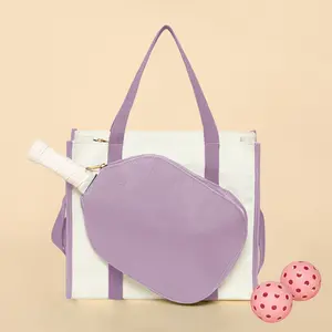 Stylish Pickleball Tote Bag - Adjustable & Eco-Friendly - Lavender