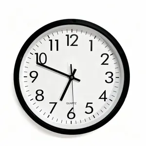 Minimalist Modern Wall Clock, Large Number Display, 12-Inch Round Silent Quartz, Home Decoration, Gift for Valentine's Day, New Year, Parties